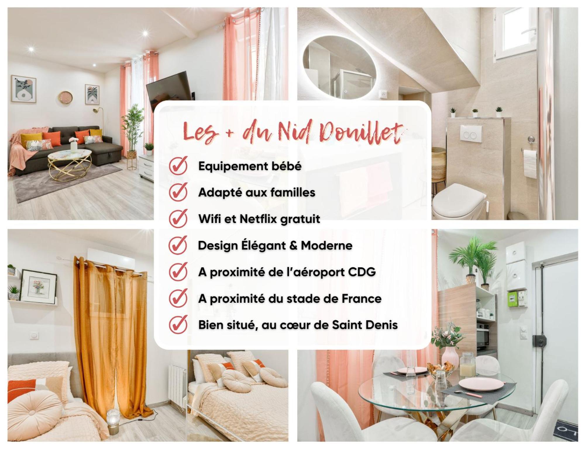 Le Nid Douillet Appartement Confortable A 5 Min Du Stade De France Et Proche De L'Aeroport Cdg Saint-Denis  Extérieur photo